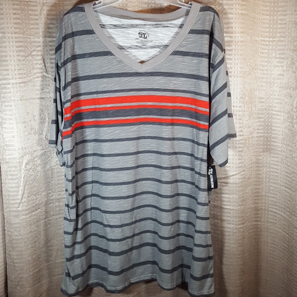 💰SALE 5/$25 OT Revolution men's striped shirt 2XL